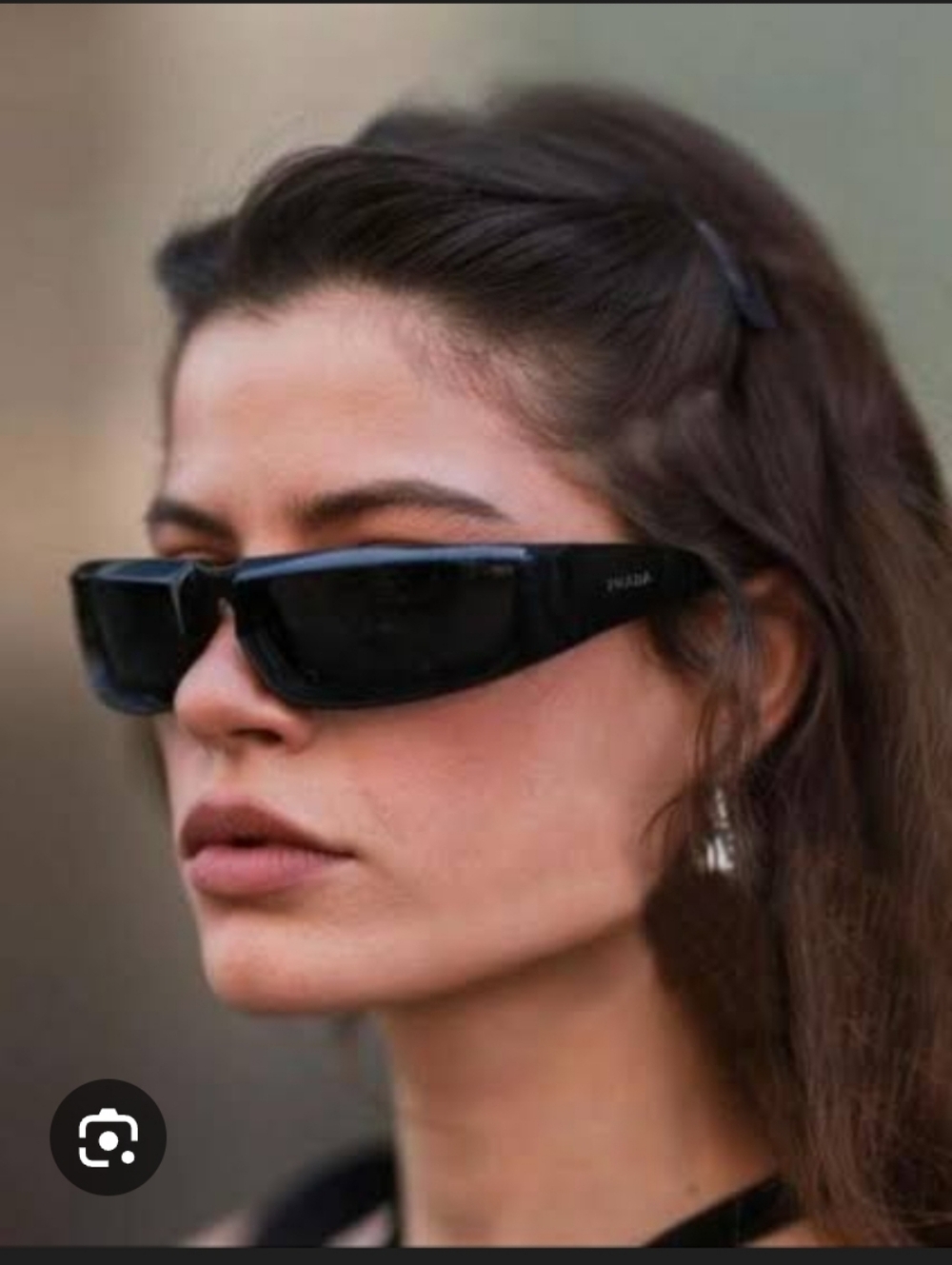 Prada pr 25y 1ab Runway Black Unisex Sunglasses